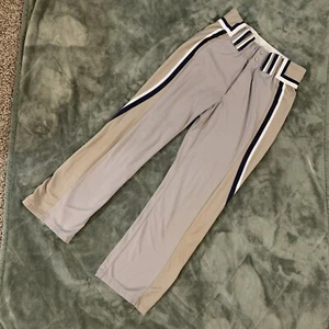 Lightly Used Boombah Mens Grey Blue White Stripe Baseball Softball Pants 34W 41L - Picture 1 of 3