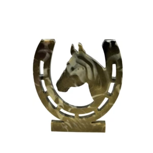 Christmas Decor 2026 - Horse Head Horseshoe Figurine Home Decor - Picture 1 of 4