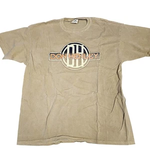 Vintage Don Henley Hemd Herren XL braun innen Job Tour 2000 Band Rock Konzert - Bild 1 von 5