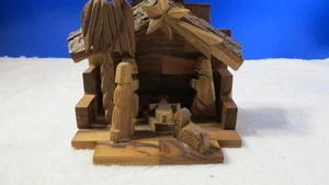 Presepe natalizio fatto a mano in miniatura legno di ulivo da Gerusalemme decorazione - Foto 1 di 7