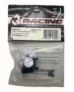3 Racing AWD-34 Plastic Extension Mount 98, 102mm For Kyosho Mini-Z AWD - Picture 1 of 1