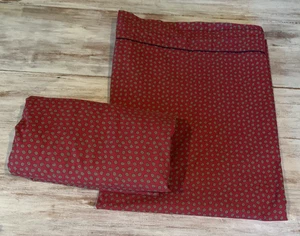 Vtg Ralph Lauren STUDIO FOULARD RED Paisley Flat + Fitted Twin Sheet Set 2pc - Picture 1 of 7