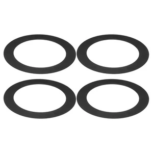 4Pcs Goof Rings Inner 4.25" Outer 6.7" Cover Recessed Light Trim Black - Picture 1 of 8