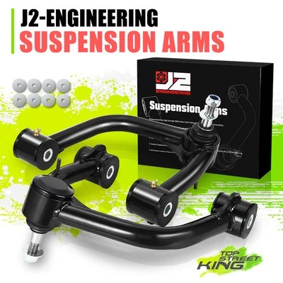 2-4"Lift Tubular Front Upper Control Arms for Tacoma 4WD/PreRunner 05-22 Black - Image 1 of 4