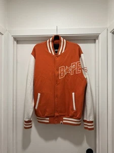 Orange A Bathing Ape BAPE Sta OG Varsity Jacket Size L, from NIGO era - Picture 1 of 11