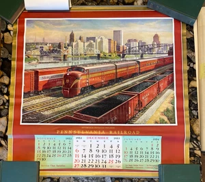Pennsylvania Railroad Kalender 1953. Komplette Kalenderblätter. In sehr gutem+ Zustand. - Bild 1 von 1