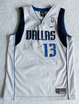 Camiseta Nike De Colección NBA Dallas Mavericks Steve Nash #13 Cosida Malla Blanca Juvenil Grande Foto 1 de 4