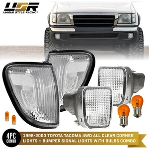 CLEAR Lens Corner + Bumper Turn Signal Light COMBO For 1998-2000 Tacoma 4WD - Picture 1 of 4