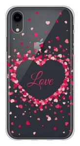 Coque en silicone imprimée compatible Apple iPhone XR Confettis de Coeurs Love - Imagen 1 de 3