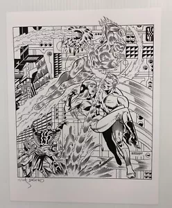 FANTASTICI QUATTRO firmati & #XX/100 a matita da STERANKO! 2023 LTD STAMPA ED - Foto 1 di 1