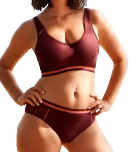 Panache Kira SWIM Crop-top Bikini Gr.85G UK 38F Bügel-BH Aktiv +18 46 Winerot - Bild 1 von 15