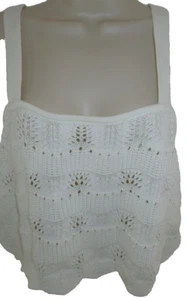 Abound White Knit Camisole Crop Top L New - Picture 1 of 4