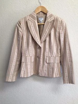 Chaqueta Ann Taylor Loft Tostada/Rosa Forrada Talla 6P Foto 1 de 4