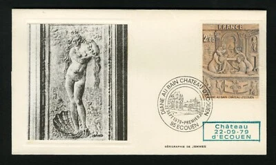 France sc 1626 FDC Diana Bathing, Ecouen Castle First Day Cover 1979 - Image 1 of 2
