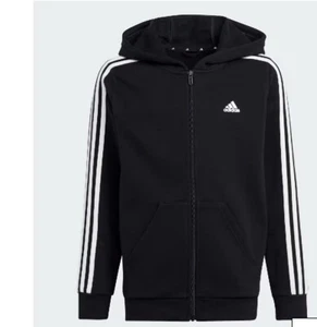 adidas Girls' Zip-Front 3-Stripe Hooded Fleece Jacket Size XS (6/6) - Picture 1 of 4