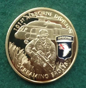 US ARMY 101ST AIRBORNE MEDAL / COIN "SCREAMING EAGLES" - Picture 1 of 3
