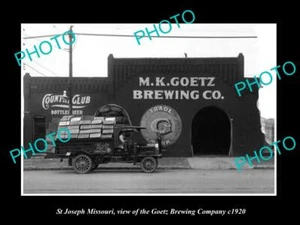 OLD LARGE HISTORIC PHOTO OF ST JOSEPH MISSOURI THE GOETZ BREWERY Co c1920 - Picture 1 of 1