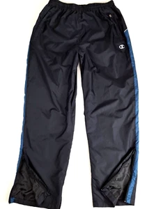 Champion Herren Windbreaker Hose Gr. M sportlich schwarz gefüttert Reißverschluss Medientaschen - Bild 1 von 19
