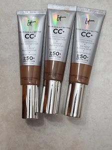 IT Cosmetics CC+ Cream Illumination SPF 50 1.08oz Deep Honey & Neutral Deep X3 - Picture 1 of 8