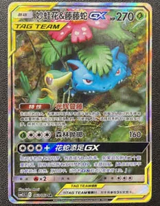 Pokemon S-Chinesische Karte Sonne&Mond CSM2.5C-063 SR Venusaur & Snivy-GX Holo Alt Art - Bild 1 von 2