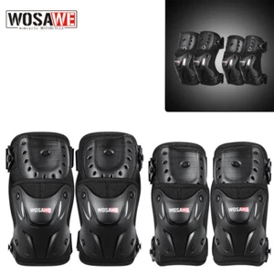 WOSAWE Motorrad-Knie-Ellenbogen-Pads Einstellbare Hartschalen-Schutzausrüstung - Picture 1 of 17
