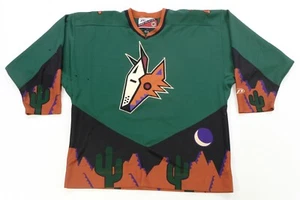 Rare Vintage PRO PLAYER Phoenix Coyotes Kachina Cactus Moon Hockey Jersey 90s L - Bild 1 von 13