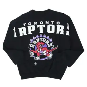 1994 Vintage Toronto Raptors Crewneck Sweatshirt Black - Picture 1 of 5