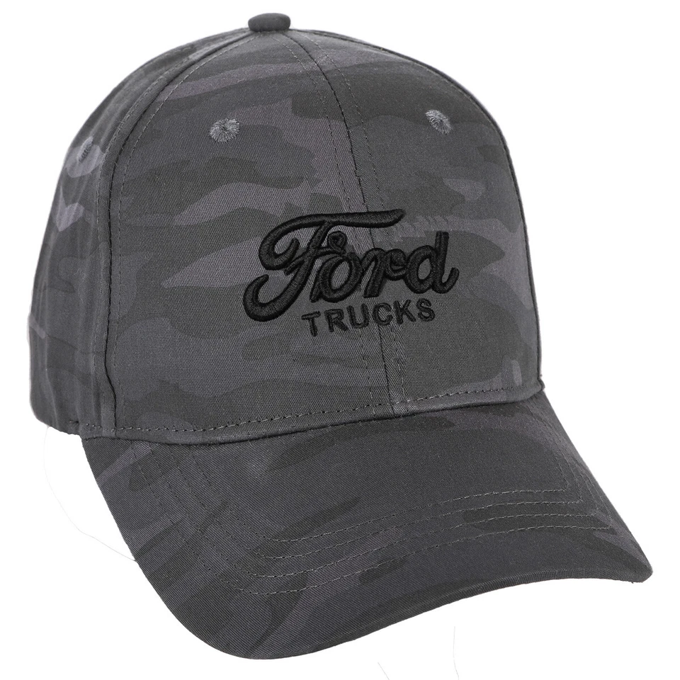 Ford Trucks Embroidered Logo Gray Camouflage Baseball Cap Hat Official Licensed - Image 1 of 1