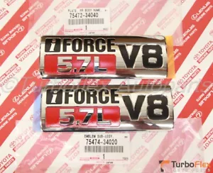 Toyota Tundra 2007-2013 Genuine Front Right & Left Fender Plate Emblem set of 2 - Picture 1 of 7