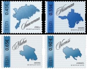 Stamp of ESTONIA 2012 2014 2019 2021- My stamp - Estonian islands (4 stamps)