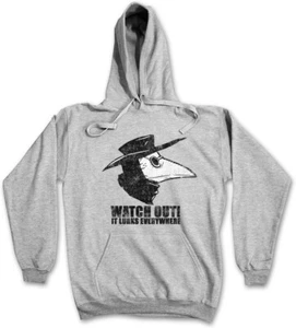 PLAGUE DOCTOR II HOODIE KAPUZENPULLOVER The Black Death Medicine Cure Mask - Picture 1 of 1