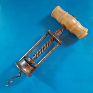 Superb Early 2 Pillar Corkscrew with Clutch - Coney's 1854 Patent - Picture 1 of 3