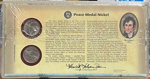 2004 United States Mint - Peace Medal Nickel 2 Coin First Day of Issue Set - Bild 1 von 1
