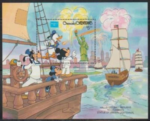 GRENADA GRENADINES DISNEY STAMPS 1986 AMERIPEX'86 HALLEY'S COMET SS MNH - DIS358 - Picture 1 of 1