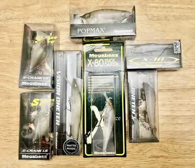 Megabass JDM (Lot of 7) Mat Shad Brand New! Factory Direct! Free Shipping! NWT! - Image 1 of 4