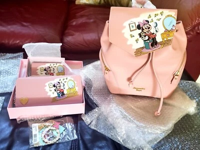 哇! SamVega 迪士尼米妮老鼠和费加罗猫 4 件迷你背包 + 钱包钥匙扣 — 第 1/4 张图片