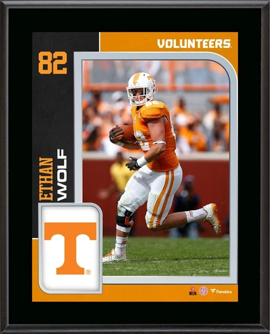 Ethan Wolf Tennessee Volunteers 10.5' x 13' Player Plaque Cover