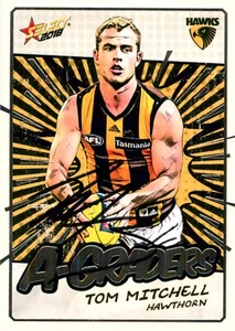 Signed 2018 Hawthorn Hawks AFL Select A-Graders Card - Tom Mitchell - Picture 1 of 3
