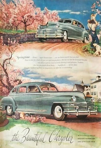 1947 Chrysler grün Auto Oldtimer Werbung hydraulisch betätigtes Getriebe - Bild 1 von 1