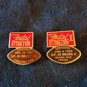 49ERS VS CHICAGO BEARS 12 14 1987 AND 01 08 1989 FATAL ATTRACTION COMERATIVE - Picture 1 of 2
