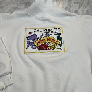 Vintage 1990 XL Rose Bowl Float Committee Cal Poly Jerzees Super Sweats Hooded - Picture 1 of 14