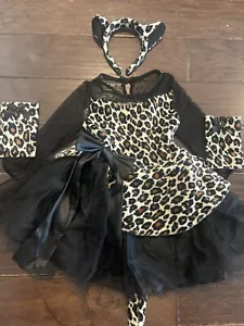 Chasing Fireflies Girl Costume Leopard Size 6 Dress Headband Tail Gloves HTF - Picture 1 of 8