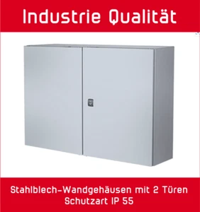 Schaltschrank, Wandverteiler 1200x1200x300 mm aus Stahlblech mit 2 Türen und MP - Bild 1 von 5
