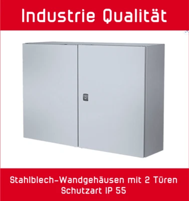 Schaltschrank, Wandverteiler 1200x1200x300 mm aus Stahlblech mit 2 Türen und MP - Bild 1 von 4