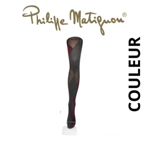 Collant Coprente Fantasia Rombi colorati, Nero, COULEUR Philippe Matignon - Picture 1 of 5