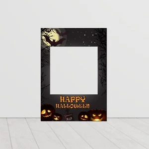 HALLOWEEN SELFIE FRAME Personalised Custom Photo Props Spooky Party Decor - Picture 1 of 1