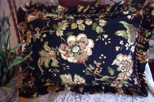 Croscill SUSANNA Imperial Floral Ruffled Pillow Shams (2) French Country Romance - Picture 1 of 12