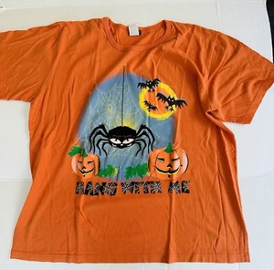 Vintage Happy Halloween Hang With Me T Shirt Size Adult Plus Size 22/24W - Picture 1 of 4