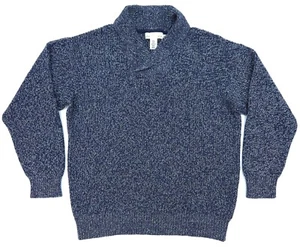 Suéter H&M Etiqueta de Productos Graduados LOGG Para Hombres 2XL Algodón Chal Cuello Azul/Blanco - Imagen 1 de 9