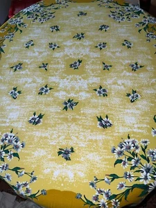 Schöne Retro Tischdecke Baumwolle Dekor Gänseblümchen 120 cm x 150 cm - Bild 1 von 8